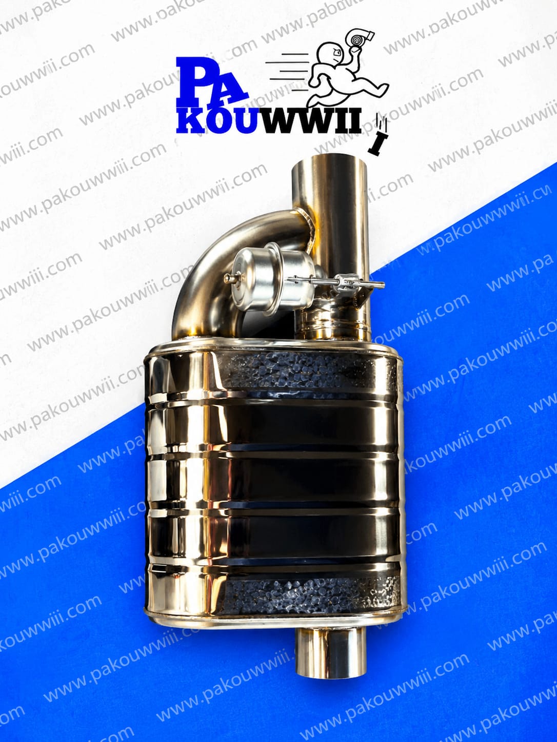 Silencieux inox avec clapet – Ø63 mm
